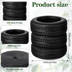 12 Pcs Tire Pen Holder Desk Decorations for Men - Funny Car Tire Stack Pencil Pot for Office Accessories, Unique Gift Idea - Image 2