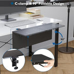 BONTEC Ergonomics Desk Extender Tray, 27.2 x 9.5 Inch, Black Carbon Fiber - Image 3