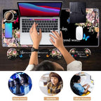 Ergonomic Keyboard Wrist Rest & Mouse Pad Wrist Rest Set, Large XXL Gaming Desk Mat 31.5"x 11.8" with Memory Foam, Easy Typing Pain Relief for Office & Home, Floral Quote Live Laugh Love - Image 7