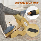 Foot Rest for Under Desk at Work- Adjustable Rocking Foot Stool with 3 Height Positions and Soft Crossbar, Ergonomic Wooden Footrest with Anti-Slip Surface for Home, Office - Image 4