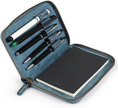 Londo Genuine Leather Padfolio – Portfolio Folder with Pencil Holder, Notepad & Zipper Closure for Business, Office & Travel by Londo