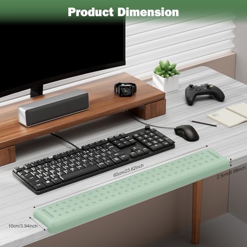 Leolee L-Shaped Desk Long Wrist Rest Elbow 60CM, Pale Green Arm Rest Desk - Image 6