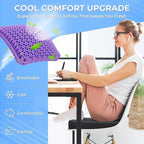 TushGuard Gel Seat Cushion for Long Sitting, Breathable Thick Patent Design - Image 2