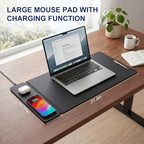 15W Wireless Charging Mouse Pad 31.5"x15.75", Double-Sided Faux Leather - Image 2