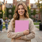 DONGKE Case for MacBook Pro 13 Inch (2026-2020 Models A2338 M2 M1/A2251/A2289), Pink Stripes Hard Shell Case with Keyboard Protector, Compatible with Retina Display and Touch Bar - Image 4