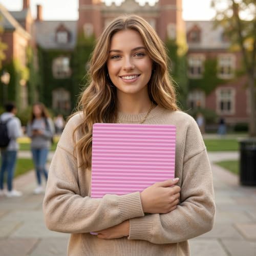 DONGKE Case for MacBook Pro 13 Inch (2026-2020 Models A2338 M2 M1/A2251/A2289), Pink Stripes Hard Shell Case with Keyboard Protector, Compatible with Retina Display and Touch Bar - Image 4