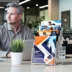 MaxGear 4 Tier Brochure Holder, 8.5 x 11, Removable Divider, 2 Pack - Image 5