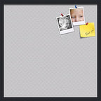 PinPix 24x24 inch Cork Bulletin Board. This Decorative Framed Pin Board Comes with Diamond Pattern in Light Grey Design and Satin Black. Ideal for Home, Office Decor or School (PinPix-524) by PinPixBulletinBoards