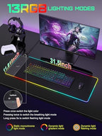 Mouse Pad with Wireless Charging, 31.5" x 11.81"XL Large Desk Mat - Image 4
