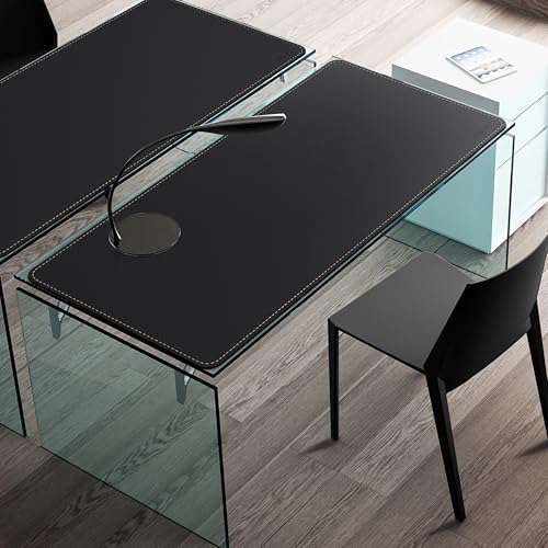 Mydours 52" x 24" XXL Large Desk Mat, PU Leather Full Desk Mouse Pad, Black - Image 3