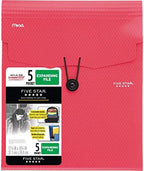 Five Star Expanding File Folder, 5-Pocket Vertical Expandable File Folder, Red (72693) - Image 2