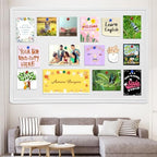 Large Bulletin Board 60" x 36" Felt Cork Board,Decor Pin Board, Warm White - Image 4