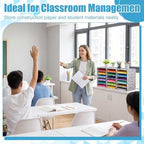 Fuutreo 2 Pcs Classroom Construction Paper Storage,Black Blocks - Image 5