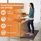 UKISS 9/10"" Extra Thick Cushioned Anti Fatigue Kitchen Mat, Waterproof High Density Foam Standing Desk Mat, Non-Slip Ergonomic Comfort Mat for Kitchen, Office,Workstation (Brown, 20" X 32") - Image 7