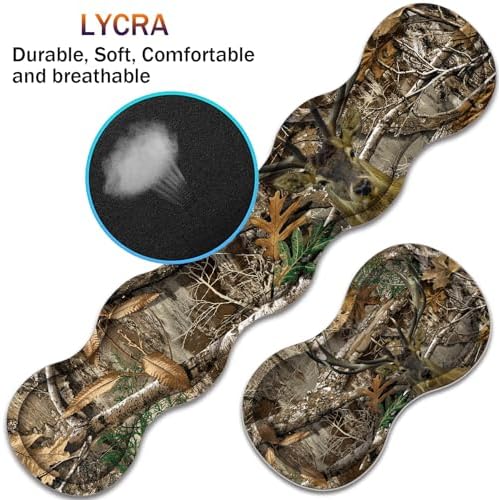 Large XXL Gaming Desk Mat 31.5"x 11.8", Ergonomic Keyboard Wrist Rest & Mouse Pad Wrist Rest + Coaster Set, Non-Slip Base, Memory Foam, Office and Home, Camouflage Giraffe - Image 2