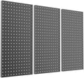 Pegboard Smith Metal Pegboard Panels 12" x 24", 3 Pack Black Wall Mounted Tool Organizer Boards, Heavy Duty Tool Storage Peg Board for Garage, Workbench, Office, Fits 1/4" Peg Hooks by Pegboard+Smith