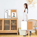 Magnetic White Board and Cork Board Combo 24" x 18" Aluminum Frame - Image 6