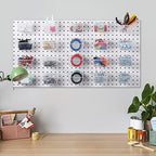 Unittype 24 Set Clear Pegboard Bins Baskets with Hooks Sticker Label Pen - Image 6