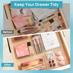 Vtopmart 28 Pack Clear Drawer Organizer Bins, 4 Sizes Storage Trays - Image 2
