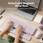 Rechargeable Backlit Wireless Keyboard and Mouse Combo, Magnetic Wrist Rest - Image 3