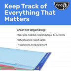 Find It File Folder Notepad - Pack of 36-9.5 x 12.5 Inch Notebook Organizer Folders for Filing, Document, and Clipboard Organization - Assorted Colors - Image 5