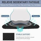 Gel Seat Cushion for Long Sitting, 19" x 18" Super Large & Thick - Image 4