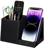 Desk Supplies Organizer, Multi-Functional Pencil Pen Holder with Wireless Charger, Desktop Stationery Organizer, Home Office Supply Storage Box Caddy (Black) by wirelessfuturecharger