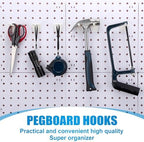 Unittype 100 Pack Plastic Pegboard Hooks, 4 Inch, Ivory White - Image 2
