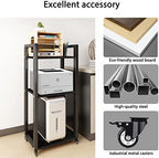 Natwind 3-Tier Tall Printer Stand,Shredder Stand Computer Host Holde,Black - Image 4