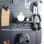VIVO Black Clamp-on 60 x 24 inch Desk Pegboard, PP-DK30B-2 - Image 5