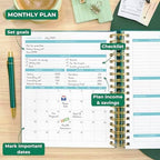 Clever Fox Budget Planner & Monthly Bill Organizer, Large Dark Teal - Image 3