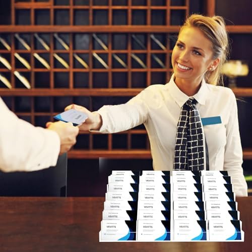 Vevitts Acrylic Business Card Holder for Desk Multiple Business Card Holders 28 Slot 7 Tier Large Business Card Organizer Business Card Display Rack Clear Plastic Business Card Stand for Home Office - Image 7