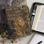 Warrior & Lion Print Women's Bible Cover Case PU Leather Lightweight Book Protetive Cover for Christians, Large Capacity Scripture Bible Bag with Handle & Black Bookmark Strap - Image 6