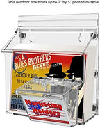 Marketing Holders 6 Pack Outdoor Brochure Box with Lid Magnetic Mount Clear Acrylic Caddy Holds 7.5" x 5.5" Booklets and 3.5" x 2" Business Cards with Take One Sticker Hangs On Smooth Metal Surfaces - Image 3