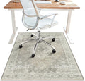 48"x72" Office Chair Mat for Hardwood Floor, Non-Slip Washable Trench by BESBLEE