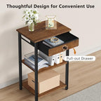 Gewudraw Printer Stand,3-Tier Printer Table for Home Office, Living Room - Image 4
