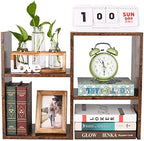 PAG-Mass Desktop Bookshelf Freestanding Wooden Countertop Bookcase Accessories Organizer Display Rack Dorm Desk Storage Shelf - Image 4