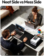 YSAGi Leather Desk Protector, Office Mat, Large Mouse Mat, Non-Slip PU Leather Blotter, Laptop Desk Mat, Waterproof Writing Pad for Office and Home(Black, 63" x 17.2") - Image 6