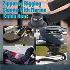 48-Inch Zippered Rigging Sleeve with Marine Cable Boot Diameter 4 2/5" with Cable Tie Universal Fit for Yacht Cable Management Kit - Image 5