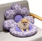 Flower Chair Cushion with Backrest Comfortable Office Chair Pad Student Dormitory Seat Cushion for Sedentary Group Home Decor (Purple, OneSize) - Image 3