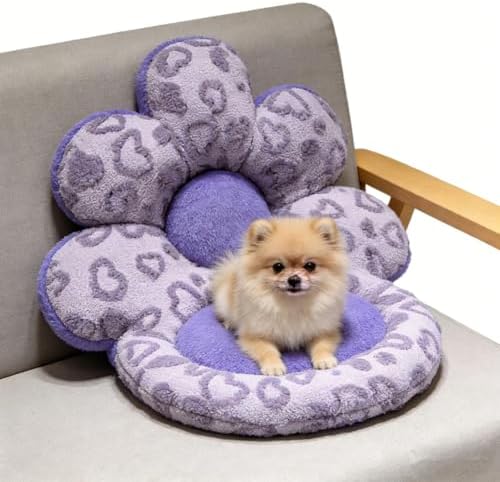 Flower Chair Cushion with Backrest Comfortable Office Chair Pad Student Dormitory Seat Cushion for Sedentary Group Home Decor (Purple, OneSize) - Image 3