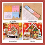 3D Calendar 2027,3D Desk Calendar 2027,Christmas Snow House Time Piece Calendar 2027,3D Memo Pad Creative Tear Away Weekly planner Carving Art Calendars Notepad,Christmas Gift,New Year's Gift,paper sculpture calendars (Christmas Snow House) - Image 4