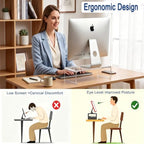 Acrylic Monitor Stand Riser L14" x H5" | Multi-Purpose Desk Organizer for Monitor & Laptop, Compatible with PC, Apple Studio Display and Printer, Ideal for Home Workspaces & Office Desks (Transparent) - Image 5