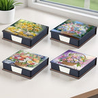4PCS Diamond Art Painting Notecard Box- Sticky Note Box with Total 640 (160 Pages Each) Sheets of Paper, Gem Art Sticky Note Holder,Memo Pad for Office Desk(Flower Basket) - Image 6