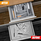 Kitchen Silverware Drawer Organizer and Storage Cabinet Utensil Rack Bathroom Counter Vanity Extra Large Big Cooking Drawer Organizers Countertop Pantry Storage Cabinet Best Kitchen Must Haves 2025 - Image 3