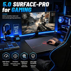 Glass Gaming Mouse Pad, 5.0 Nano Etched Surface, Custom PU Non Slip Base, Esports Level Speed & Precision, Tempered Glass, Waterproof & Durable, 490mm*420mm Large Size for FPS Gaming (Snow Mountains) - Image 3