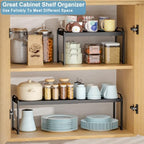 Expandable Cabinet Shelf Organizer, Metal Kitchen Countertop Storage Shelf - Image 6