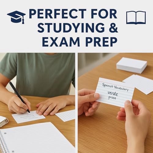 WritePads Index Cards Bulk, 2400 Flash Cards (24 Packs of 100), Wide Ruled Notecard, Blank Back Note Cards, Lined Flashcards for Studying School Home and Office, Made in USA (4x6) - Image 4