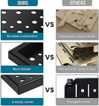 4 Pack Heavy Duty Steel Pegboard Garage Organization Panels,Universal 1/8 and 1/4 Pegboard Accessories,Suitable for Tool Storage,Garage Storage etc. (Black, 16X10.5) - Image 4
