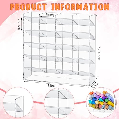 MotiMind Acrylic Pen and Marker Organizer for 250 Markers - Image 2